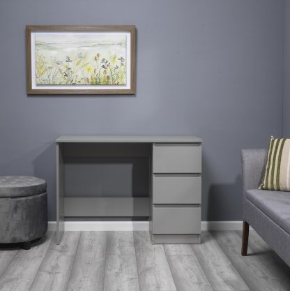 Stora Modern Dressing Table - Matt Grey - Image 2