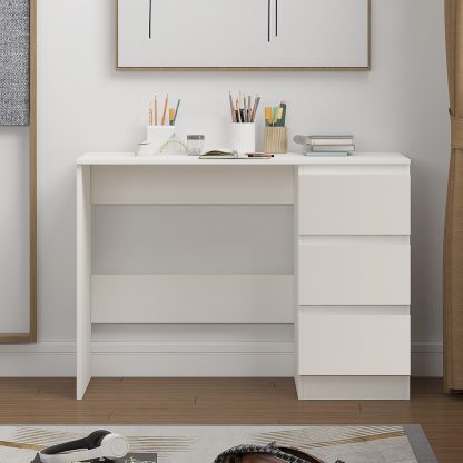 Stora Modern Dressing Table - Matt White - Image 2