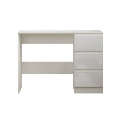 Stora Modern Dressing Table - White Gloss Drawer Fronts