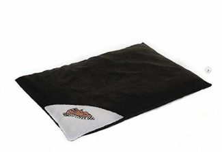 Dog Bed Lounger In Black Winterberry Suedette Faux Sherpa Wool