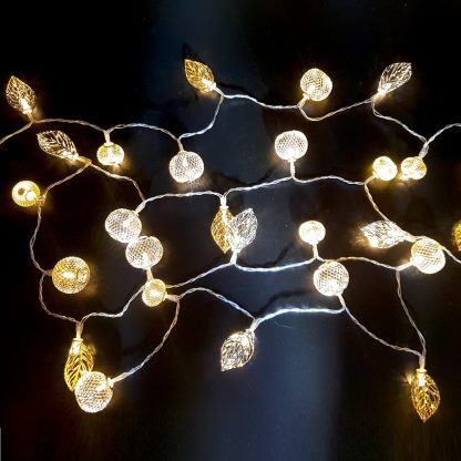 Mains Amira Lantern and leaf LED String Light Chain - Image 3