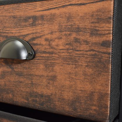 Maya Rustic 4 Drawers 3 Shelf Storage Cabinet - Image 4