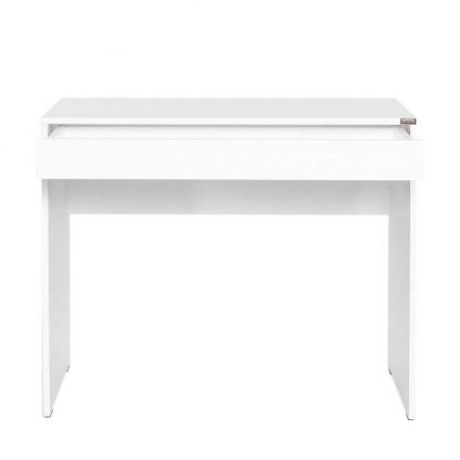 Adore 1 Full-Width Drawer Study Desk - Matt White - Image 3