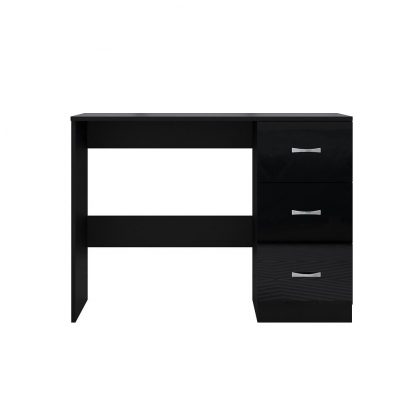 Chilton Modern 3 Drawer Dressing Table - Black - Image 4