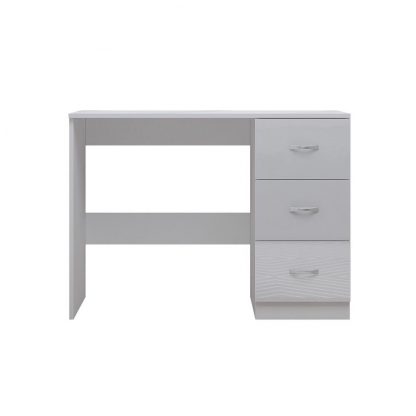 Chilton Modern White 3 Drawer Dressing Table / Study Desk - Image 4