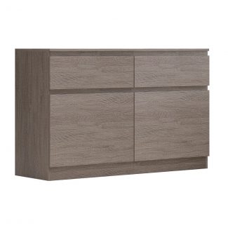 Stora Modern 2 Door 2 Drawer Sideboard - Rustic Oak