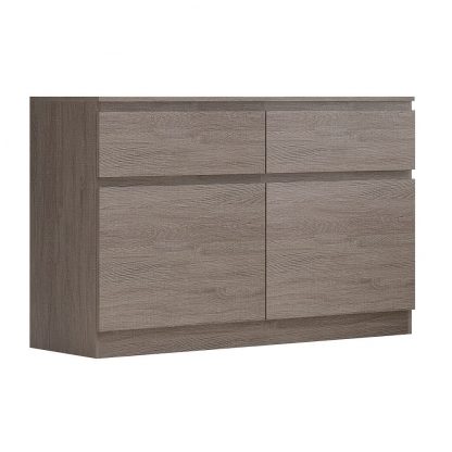 Stora Modern 2 Door 2 Drawer Sideboard - Rustic Oak