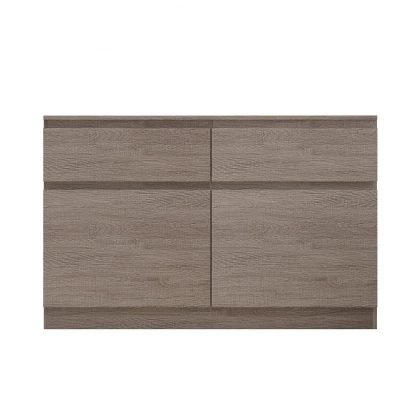 Stora Modern 2 Door 2 Drawer Sideboard - Rustic Oak - Image 2