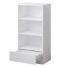 Stora Matt White Bookcase 3 Open Bookshelf 120cm tall - Image 5
