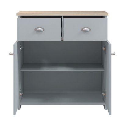 Westbury Sideboard Cabinet 2 Doors 2 Drawers Matt Grey Finish - Image 4