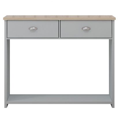 Westbury Matt Grey 2 Drawer Hallway Console Table - Image 4