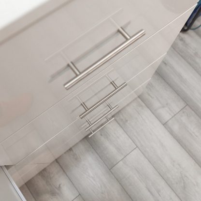Helston Modern 8 Drawer Chest - Gloss White - Image 3