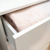 Helston Modern & Tall 5 Drawer Chest - White Gloss - Image 3