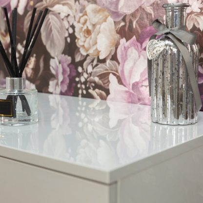 Helston Modern 6 Drawer Chest - Grey Gloss - Image 3
