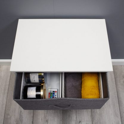 Lotte Modern 3 Tier Storage Unit Grey White - Image 2