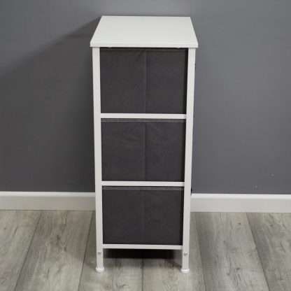 Lotte Modern 3 Tier Storage Unit Grey White - Image 5