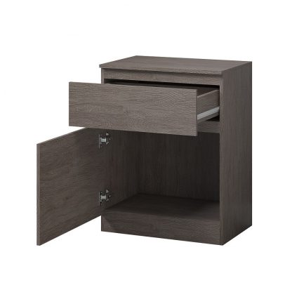 Stora Modern 1 Door 1 Drawer Multi-Storage Unit - Rustic Oak - Image 2