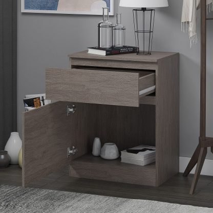 Stora Modern 1 Door 1 Drawer Multi-Storage Unit - Rustic Oak - Image 4