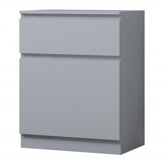 Stora Modern 1 Door 1 Drawer Multi-Storage Unit - Matt Grey
