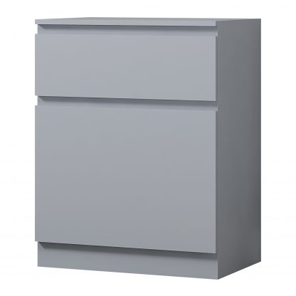 Stora Modern 1 Door 1 Drawer Multi-Storage Unit - Matt Grey