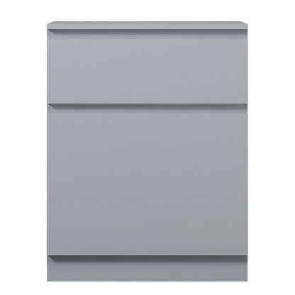 Stora Modern 1 Door 1 Drawer Multi-Storage Unit - Matt Grey - Image 2
