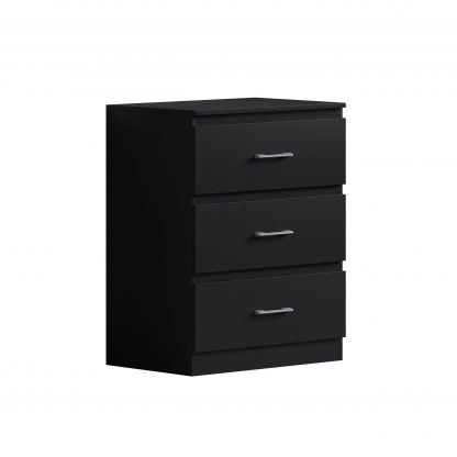 Tromso 3 Drawer Chest - Matt Black - Image 5