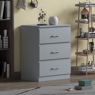 Tromso 3 Drawer Chest - Matt Grey