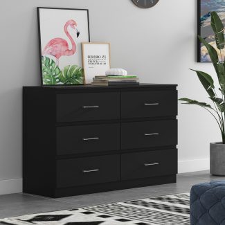Tromso 6 Drawer Chest - Matt Black