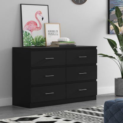 Tromso 6 Drawer Chest - Matt Black