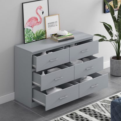 Tromso 6 Drawer Chest - Matt Grey - Image 3