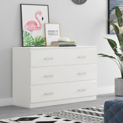Tromso 6 Drawer Chest - Matt White