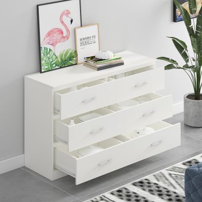 Tromso 6 Drawer Chest - Matt White - Image 3