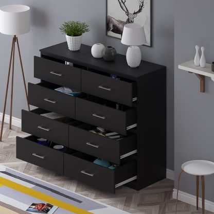 Tromso 8 Drawer Chest - Matt Black - Image 3