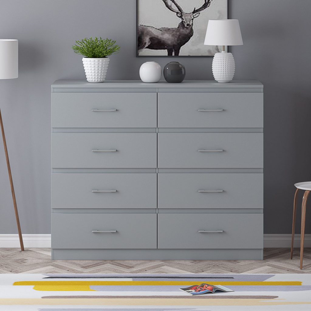 Matt grey chest of drawers deals