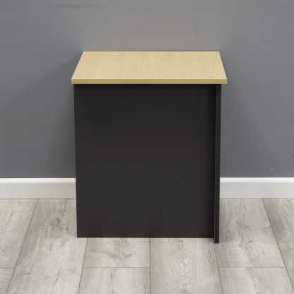 Westbury 2 Drawer Bedside Cabinet - Dark Grey & Light Oak - Image 5