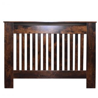 Rustic Brown Radiator Cover Grill Cabinet. Medium - Internal Width 104cm.