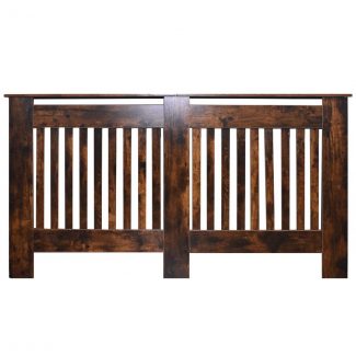 Rustic Brown Radiator Cover Grill Cabinet. Large - Internal Width 144cm.
