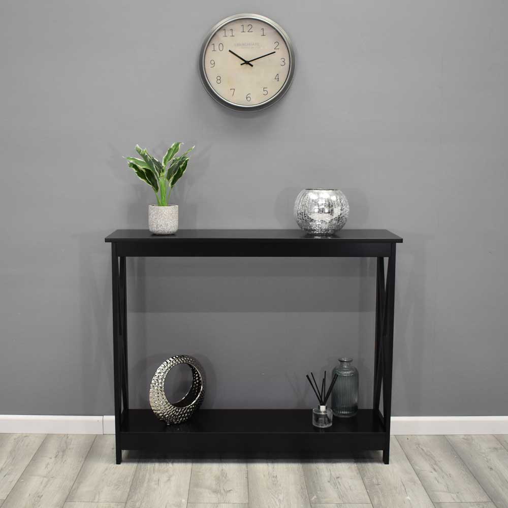 Black console shop hall table