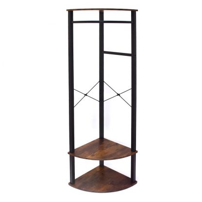 Industrial Design Corner Hallway Storage Hanging Rack - Image 3