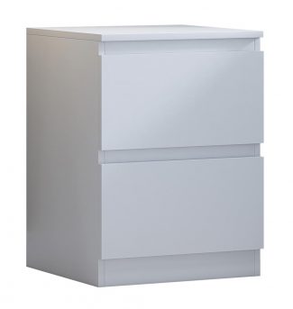 Carlton Modern Bedside Cabinet - Matt White