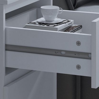 Carlton Modern Bedside Cabinet - Matt White - Image 6