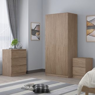 Stora Rustic Oak 3 Piece Bedroom Set