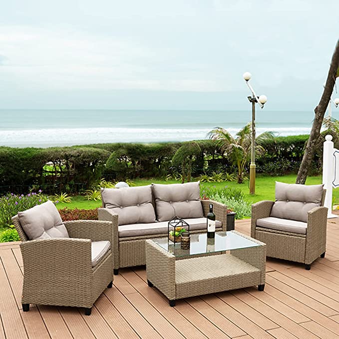 Outdoor armchair set discount