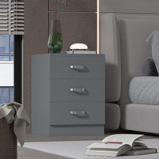Tunis 3 Drawer Chest Of Drawers - Matt Grey