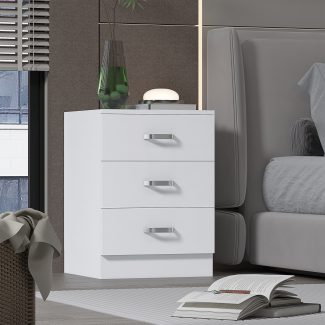 Tunis 3 Drawer Chest Of Drawers - Matt White